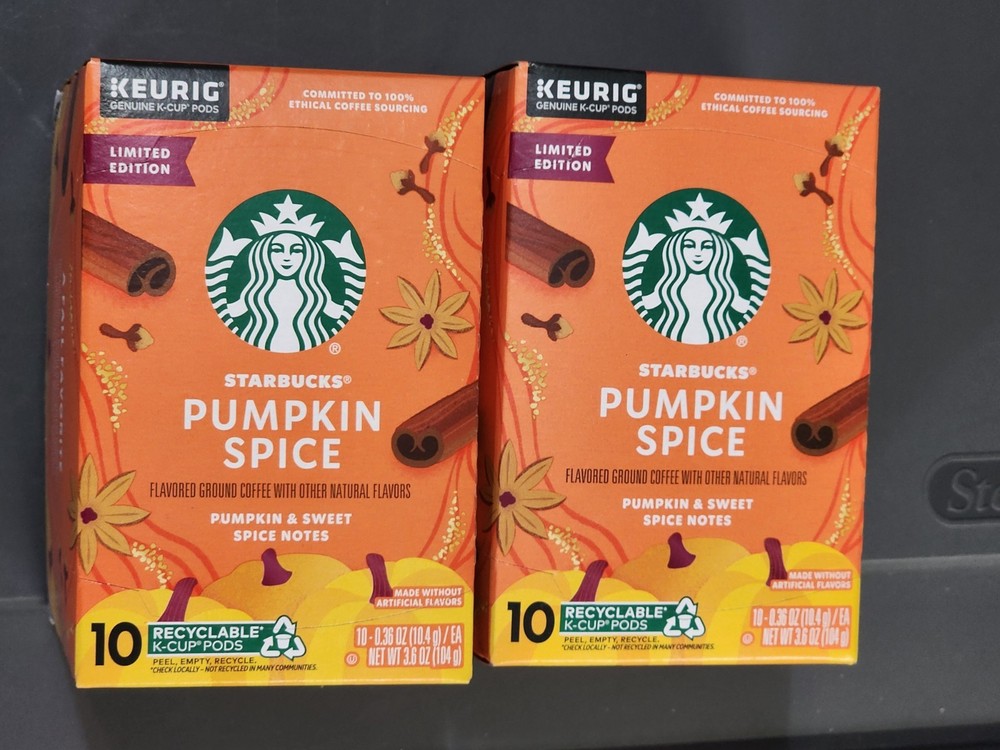 Starbucks Pumpkin Spice Keurig Coffee Pods K-Cups x20 Lot 2 Packs Of 10 Exp 7/26