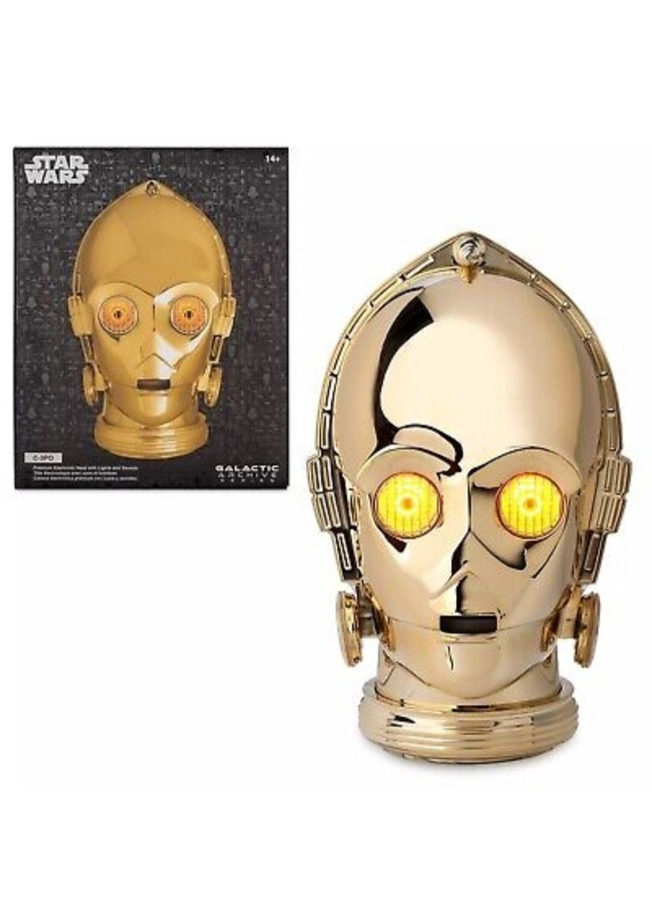 Disney D23 Expo Star Wars Galactic Archive Series C-3PO Light Sounds Helmet NEW