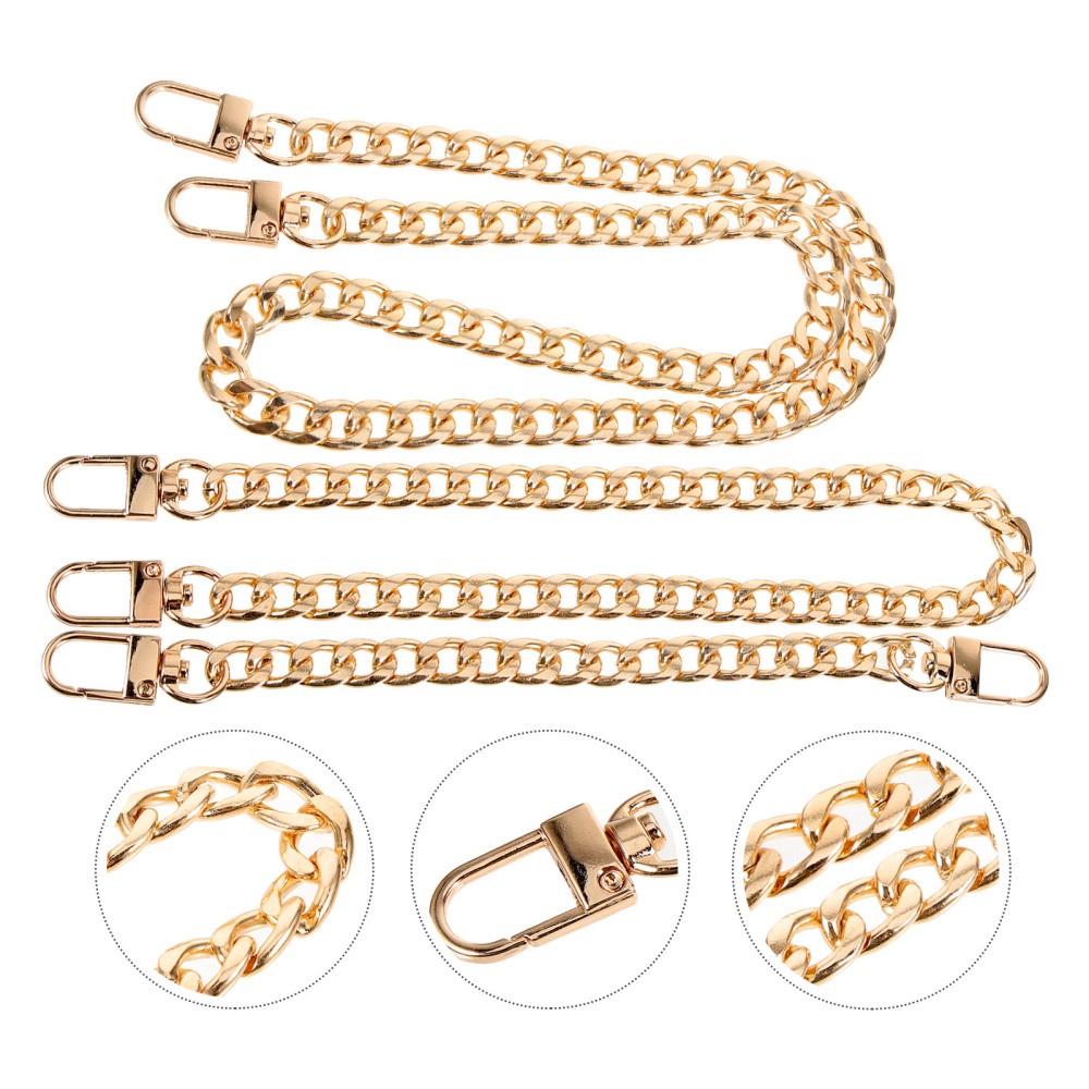 3-Pack Purse Shoulder Strap Extenders Replacement Bag Chains