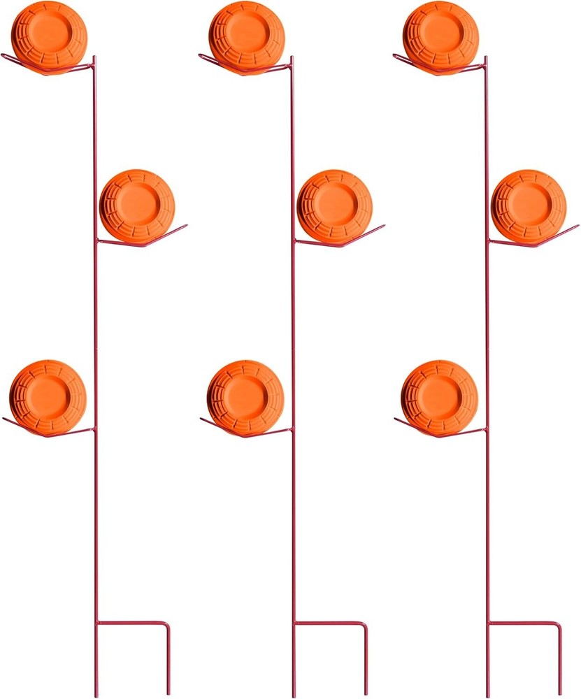 Steel Tri-Tower Clay Pigeon Holder for Target Practice 3-Piece Pack