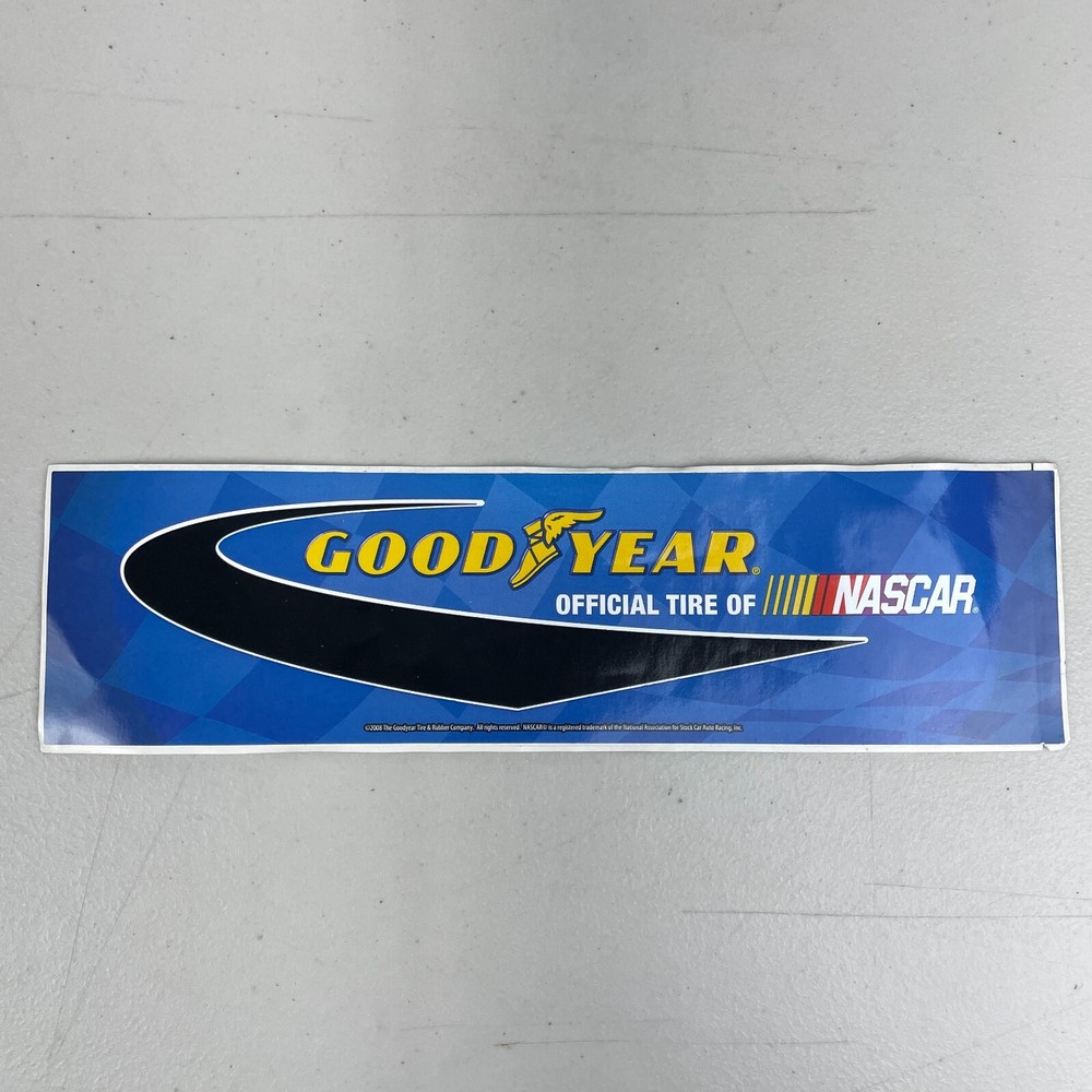 Vintage Goodyear NASCAR Bumper Sticker Deadstock Racing Tire Decal-image