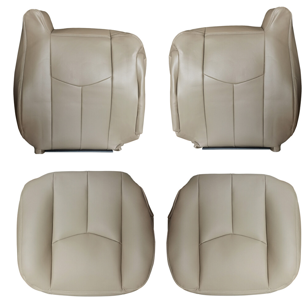 4x For 2003 2004 2005 2006 Chevy Silverado GMC Sierra Front Leather Seat Cover