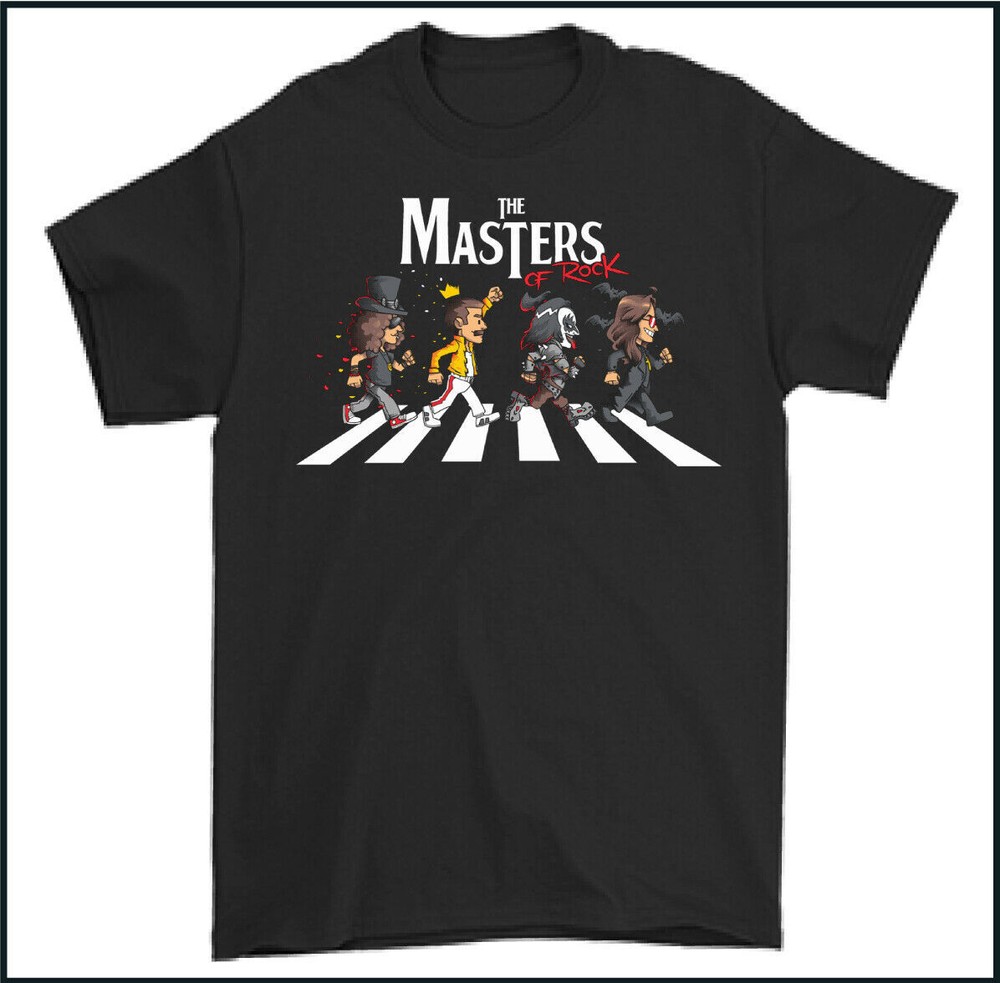 Rock Music T-Shirt Guitar Heavy Metal rock n Roll Band Drums Drumming Tee Top