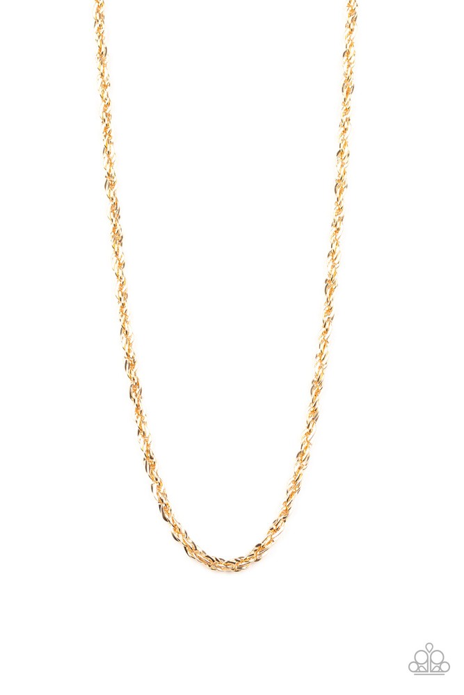 Instant Replay - Goldtone - Paparazzi Accessories Men's Necklace