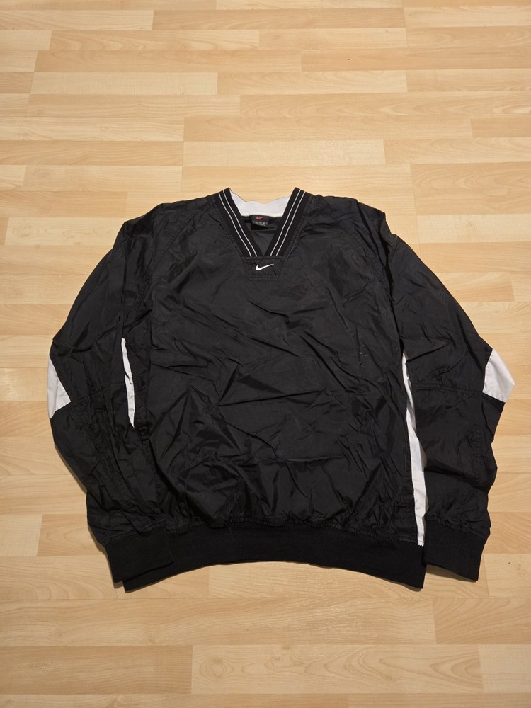 Vintage 90's Nike Black Windbreaker Pullover XL Center Swoosh