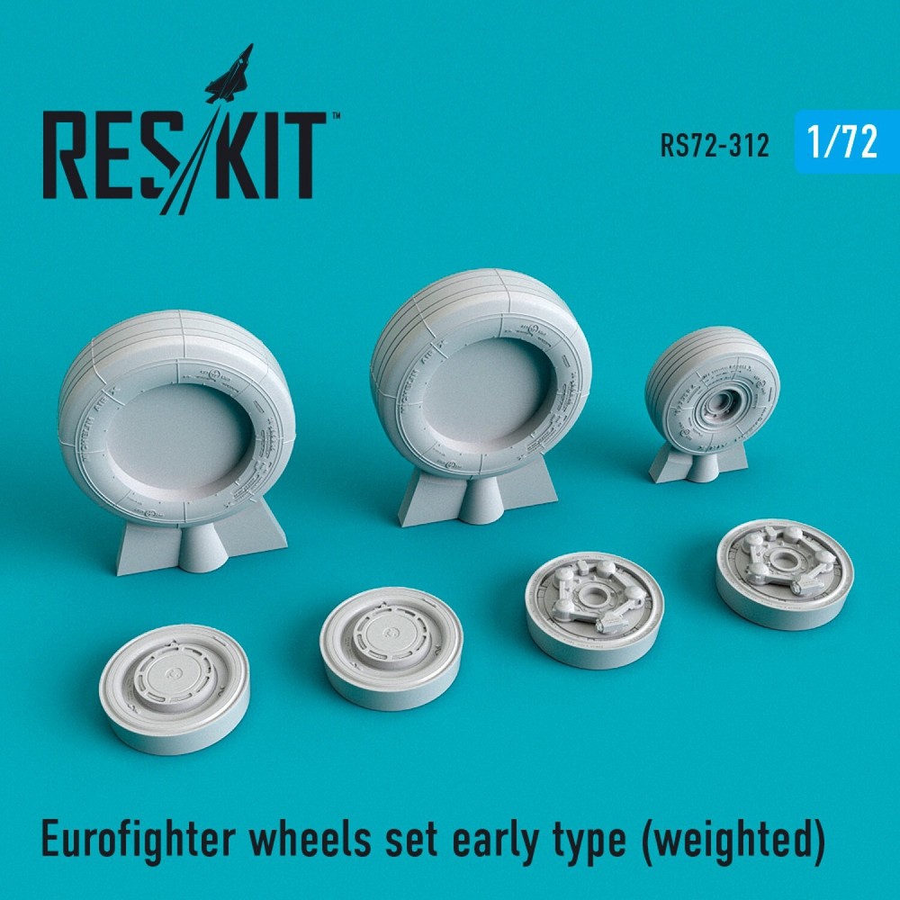 Eurofighter Early Weighted Wheels 1:72 ResKit RS72-0312 Model Parts