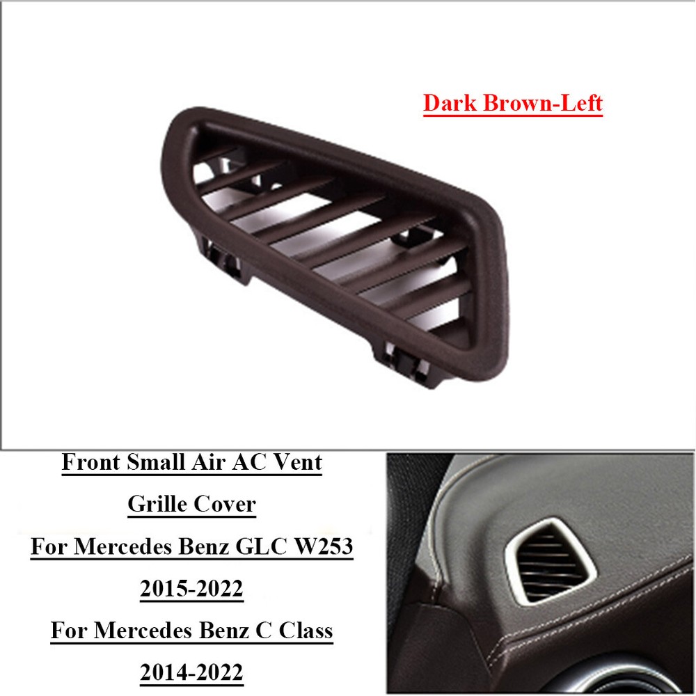 Front Left Small Air AC Vent Grille For Benz C Class W205 W253 14-22 Dark Brown