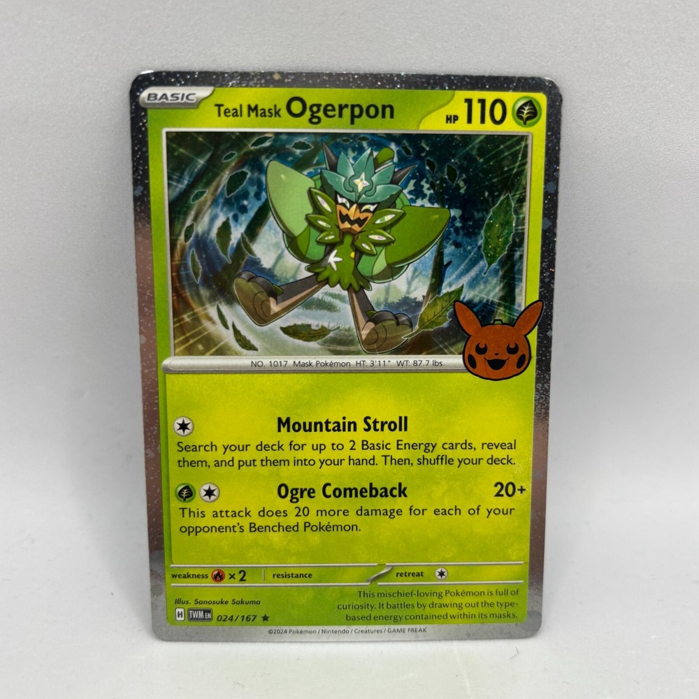 Pokemon TCG Teal Mask Ogerpon 024/167 Trick or Trade 2024 Holo Promo NM