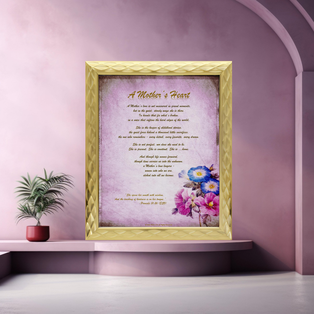 Mothers Day Gift Framed Poem Print Handmade Sentimental Keepsake for Mom-image
