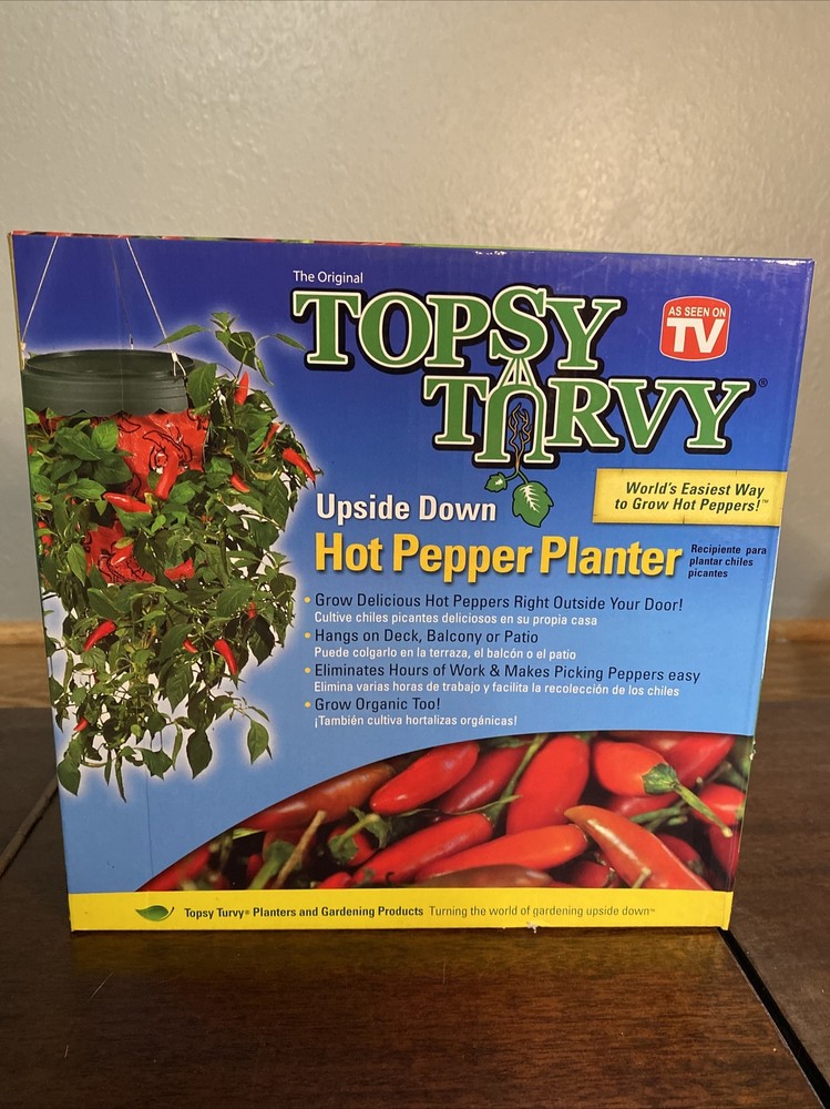 NEW Topsy Turvy Upside Down Hot Pepper Planter As Seen On TV