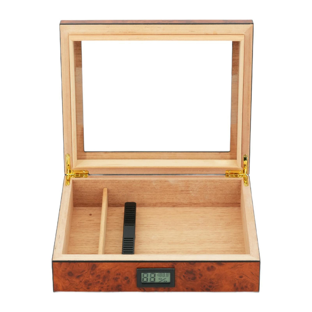 Wooden Cigaret Humidor High Transparent Travel Cedar Storage Box for Men Gifts