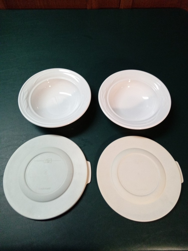 Corning Ware Casual Elegance Flora Leaf L-20 Bowls with Lids Set of 2