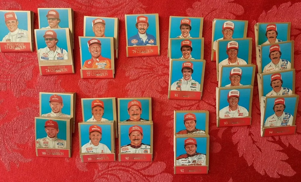 Vintage NASCAR Racing MatchBook Collectible Set of 25