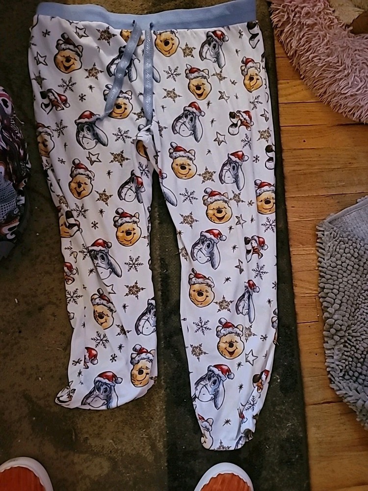 NWOT Womens Disney Pooh  Size 2x(18-20) White Multicolor Pajama Jogger Pants
