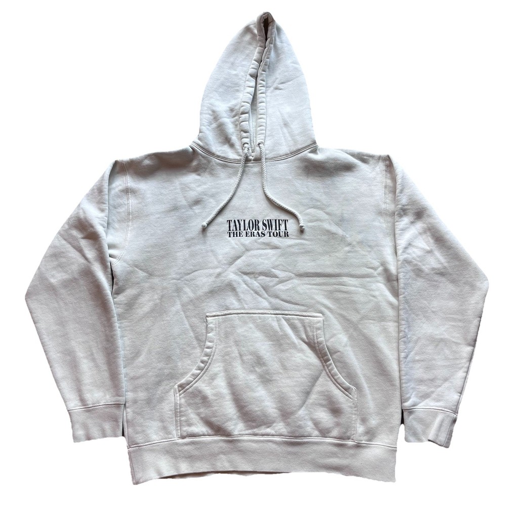 Taylor Swift Hoodie Medium Sweater The Eras Tour Unisex Cream Women Merch Heavy