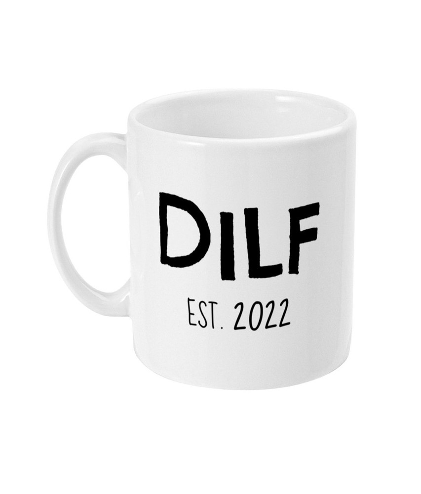 New Dad 2022 Gift Personalised DILF Mug Baby Shower Present