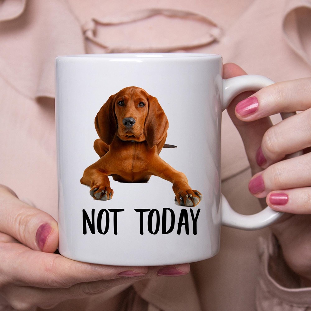 Funny Redbone Coonhound Dog Mug - Not Today Lazy Gift for Dog Moms