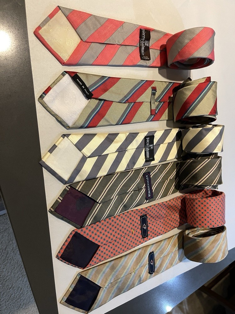 Designers Men’s Tie Silk 100% Made In Italy (see Pictures For Brands) Lot 6