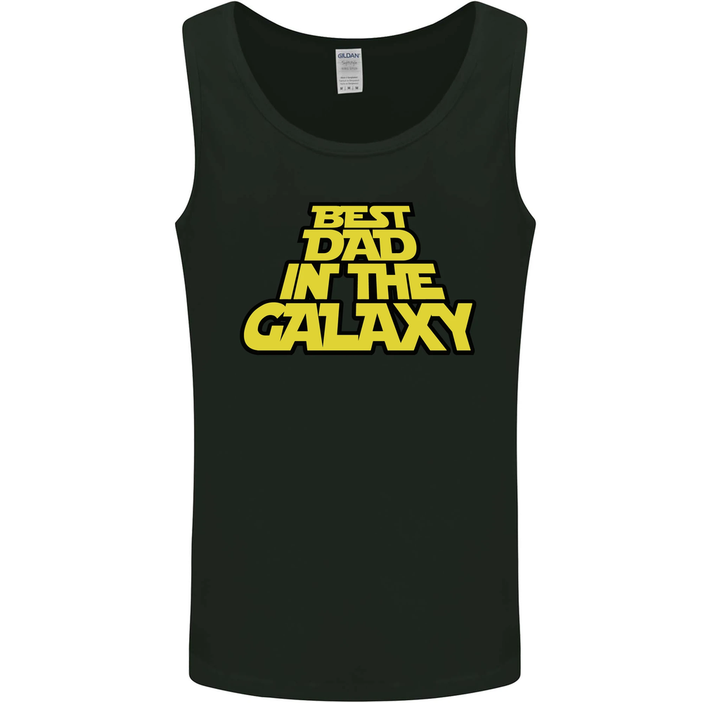 Best Dad in the Galaxy Funny Fathers Day Mens Vest Tank Top