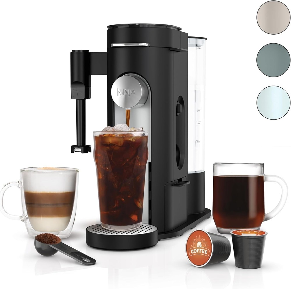 Single Serve Coffee Maker for Pods and Grounds Compatibility