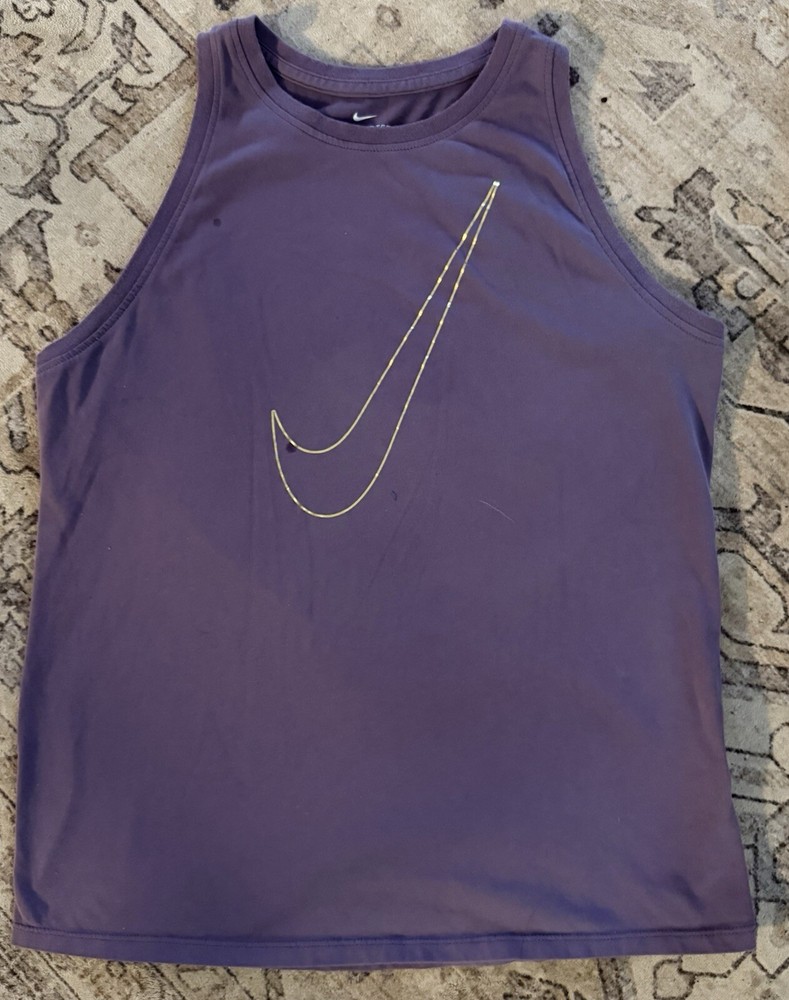Nike Dri Fit Women’s Tank Tshirt Purple Size M Athletic
