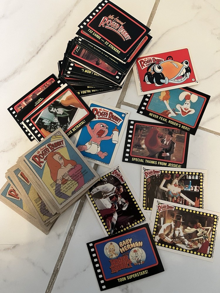 Disney Jessica Rabbit Roger Rabbit Trading Card Lot 130 Cards Not Complete Set