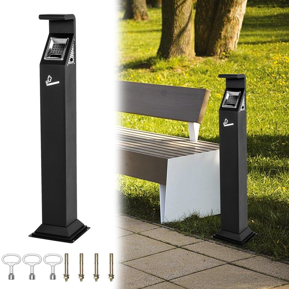 Outdoor Trash Receptacle Commercial Vertical Trash Can with Removable Inner B...