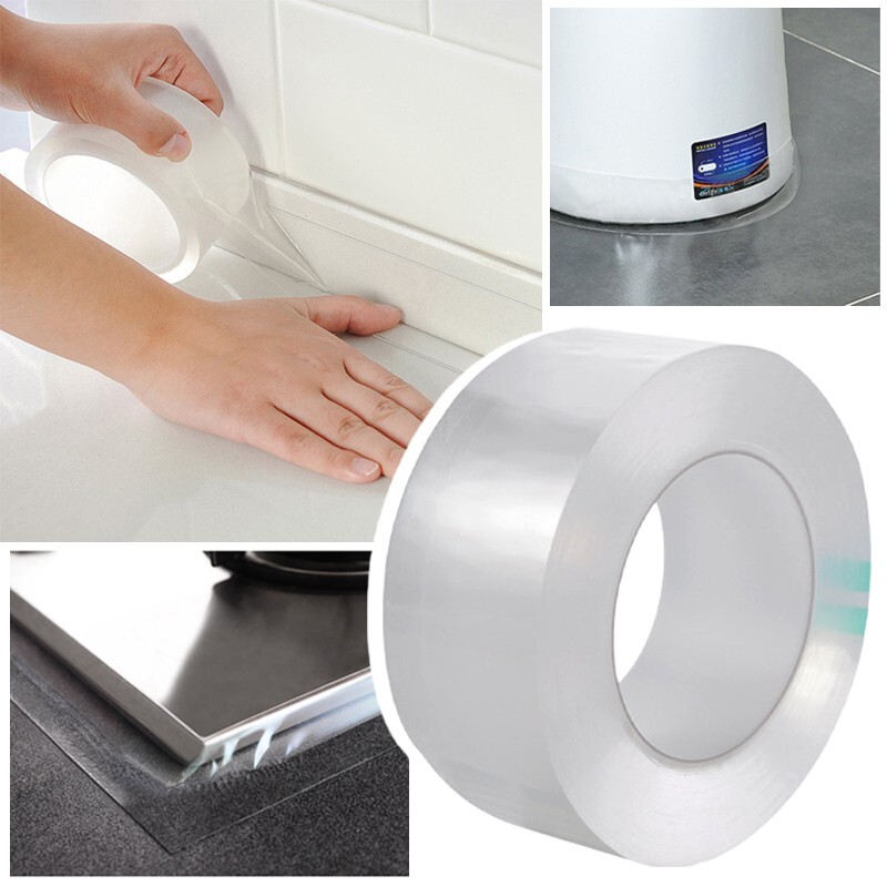 Bath Wall Sealing Strip Self Adhesive Kitchen Caulk Tape Bath Sink Basin Edge
