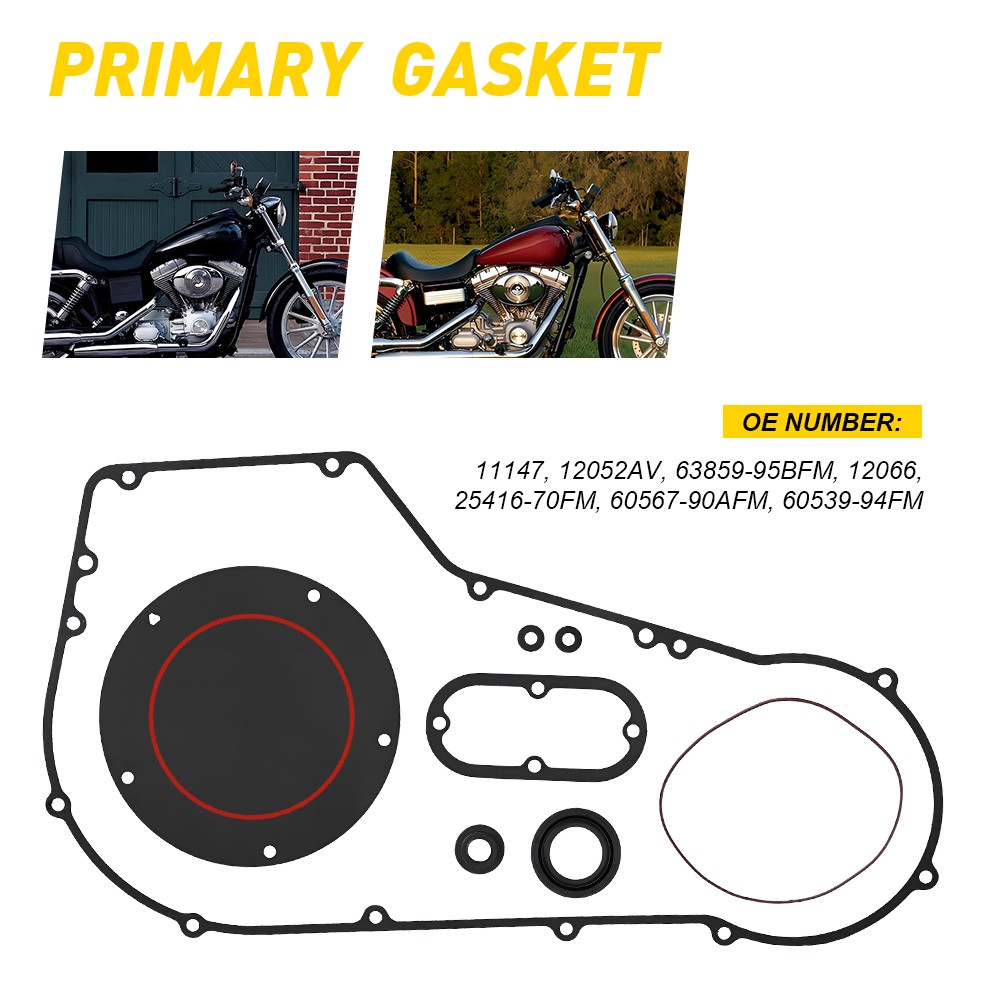 Clutch Cover Gasket Seal Kit for Harley-Davidson Softail Dyna 1999-05 All Model