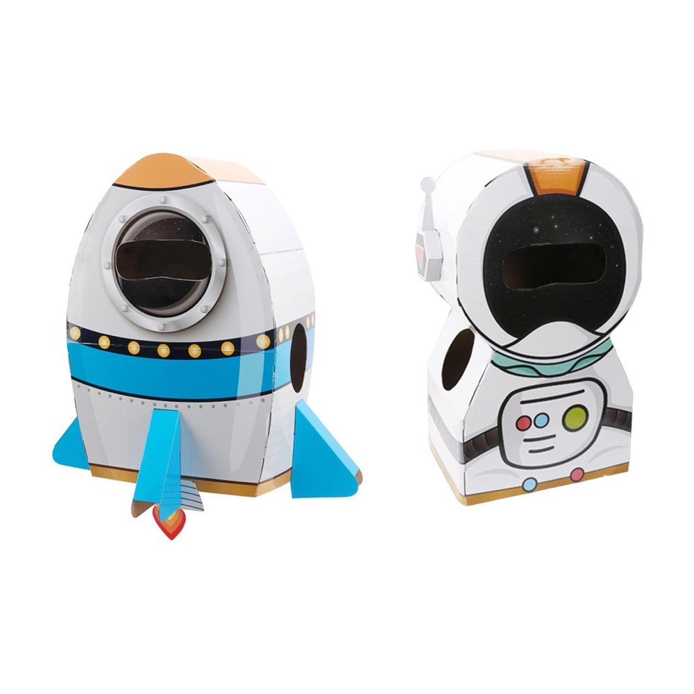 Astronaut Rocket Cardboard Box Costume Fun Photo Prop Backdrop for Kids