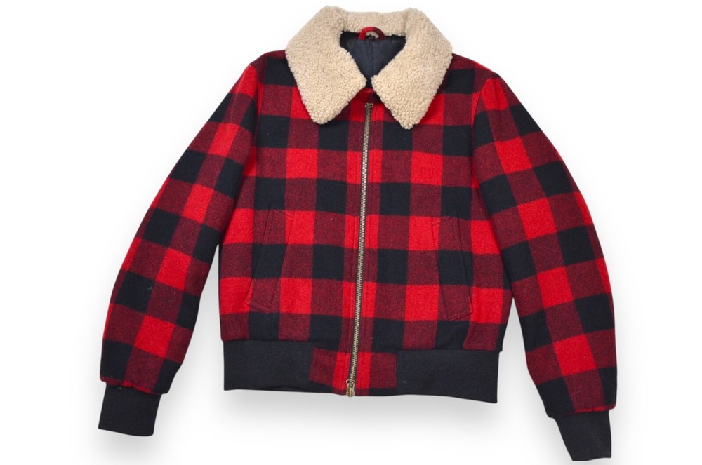 Men's Ami Jacket Wool Luxury Fabric Fur Red Size L