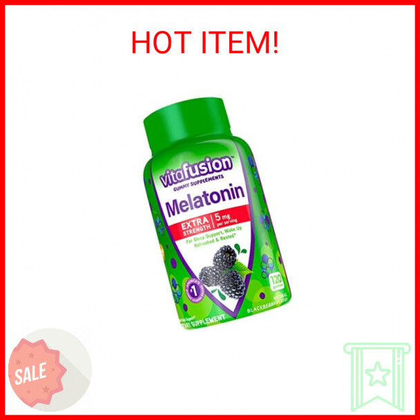 Vitafusion Extra Fuerte Melatonina Gomosas Vitaminas, 5mg, 120 ct Gomitas