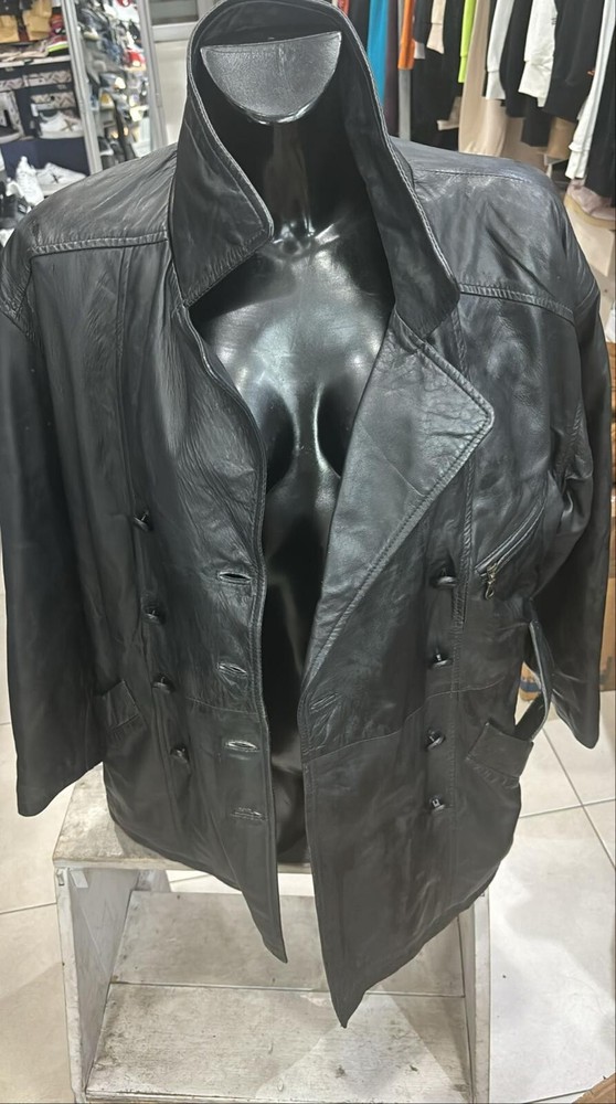 Conbipel Women's Black Genuine Leather Jacket Size 44 LLD202 Pre-Owned
