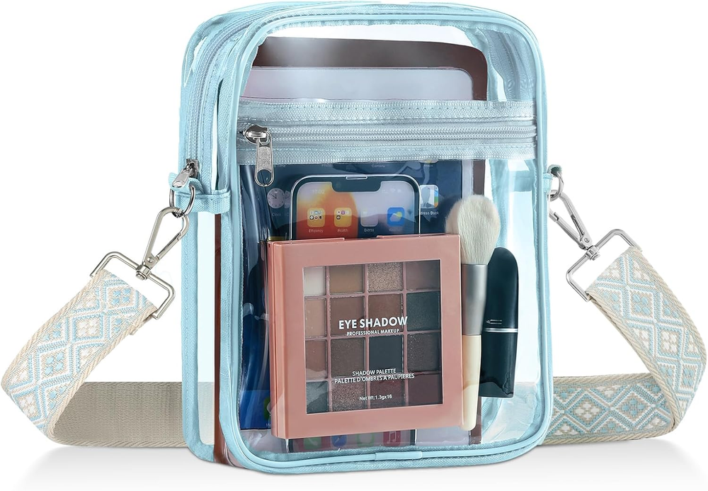 Clear Bag Stadium Approved, Crossbody Bag Purse Adjustable Strap Shoulder Bags f