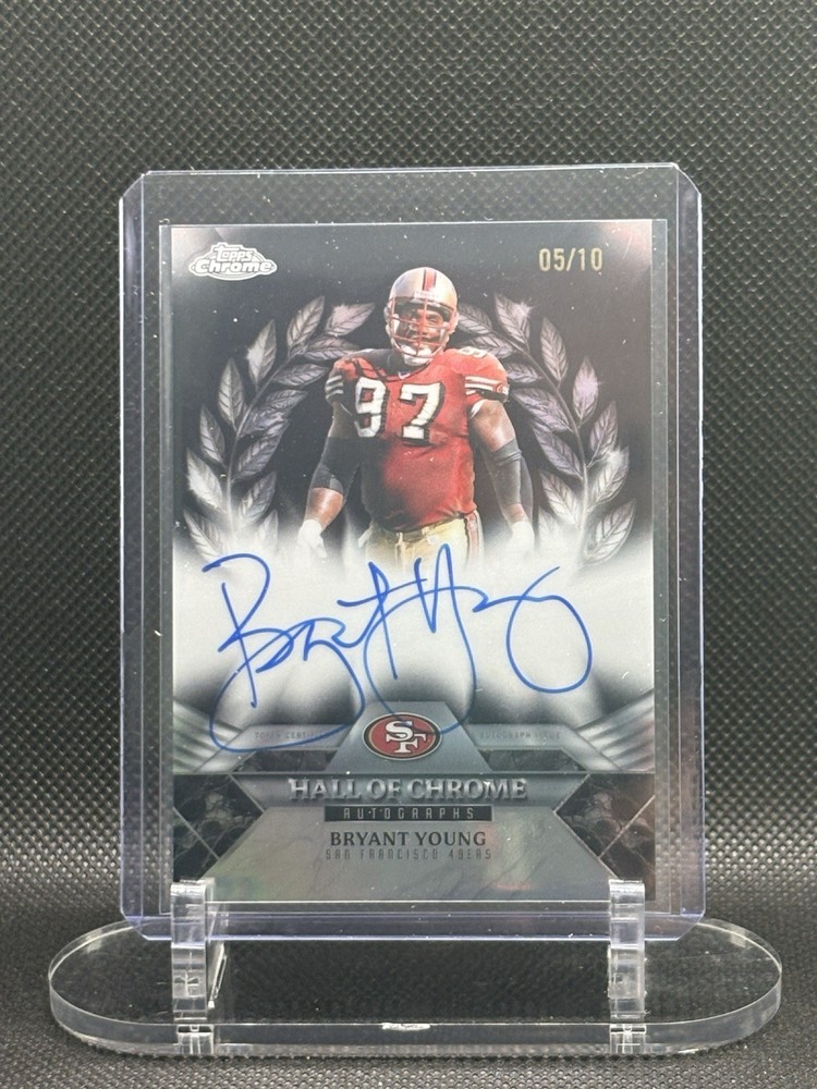 Topps 2025 Chrome Hall of Chrome Autographs Bryant Young Serial 05/10 49ers