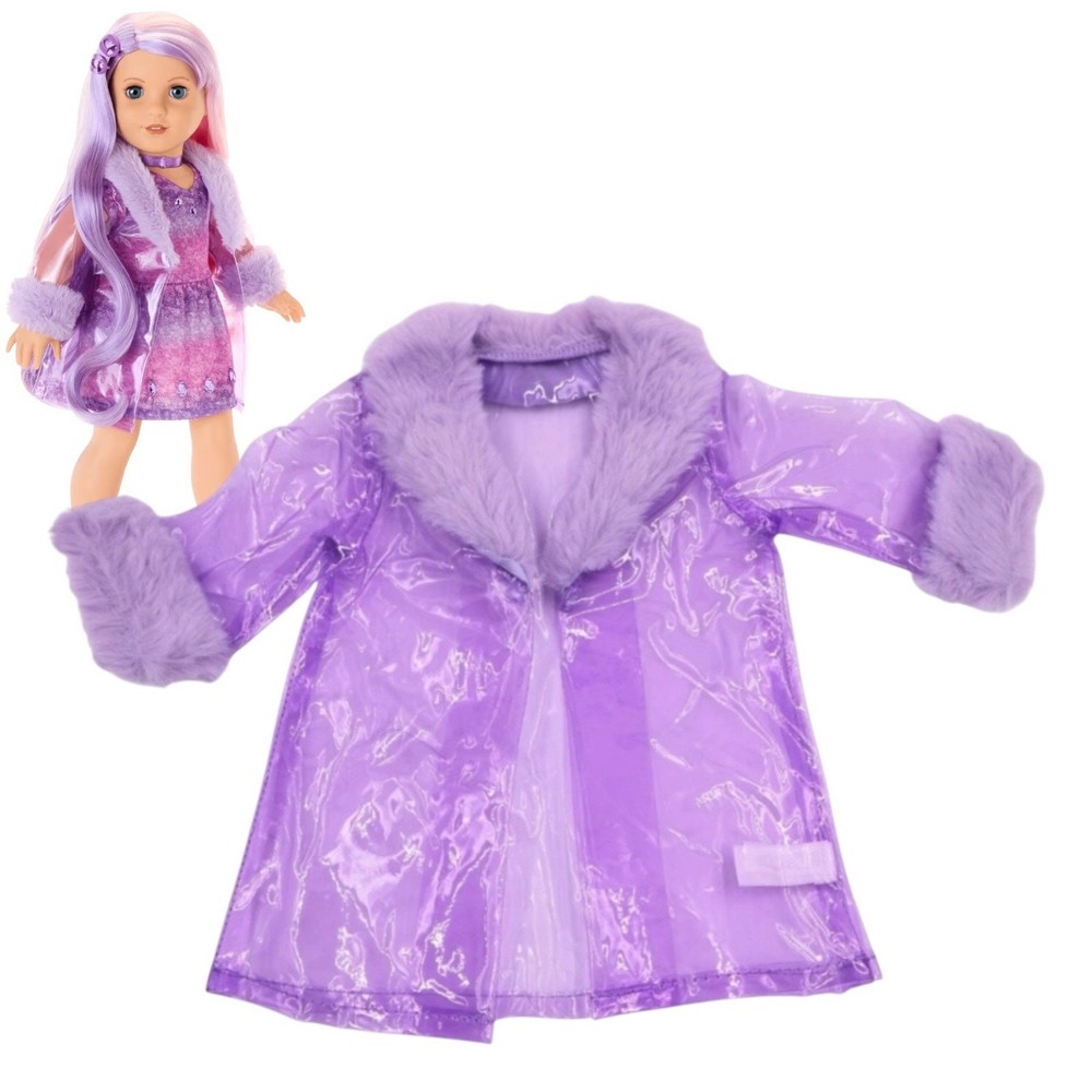 American Girl Purple Sheer Doll Coat Amethyst Rain Jacket