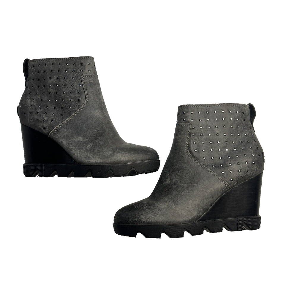 Sorel Women's Joan Uptown Stud Booties Gray Size 6