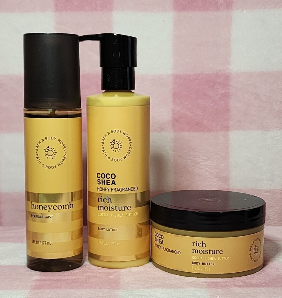 Bath & Body Works Coco Shea Honey Butter 3-Piece Body Care Gift Set New