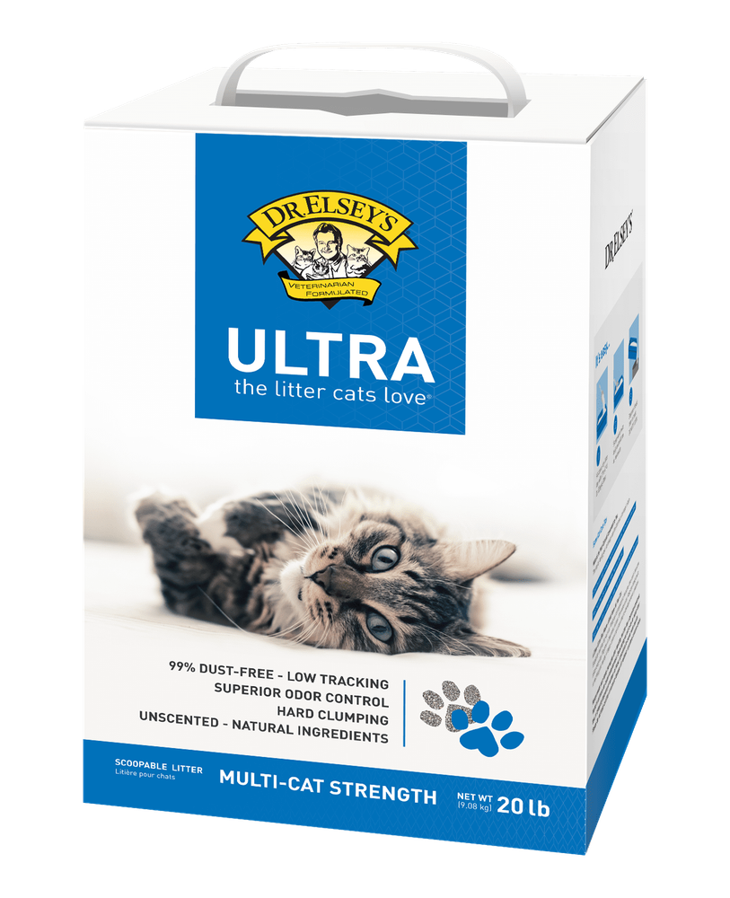 Dr Elseys Ultra Unscented Clumping Clay Cat Litter 20lb Box