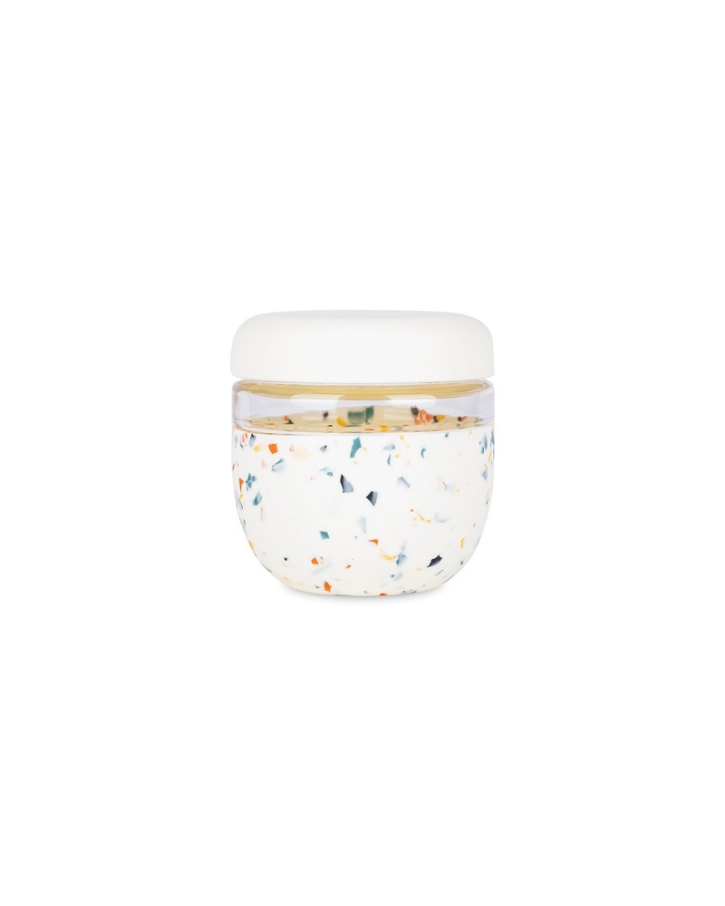 Porter Seal Tight 24oz Terrazzo Cream Glass Food Container with Lid