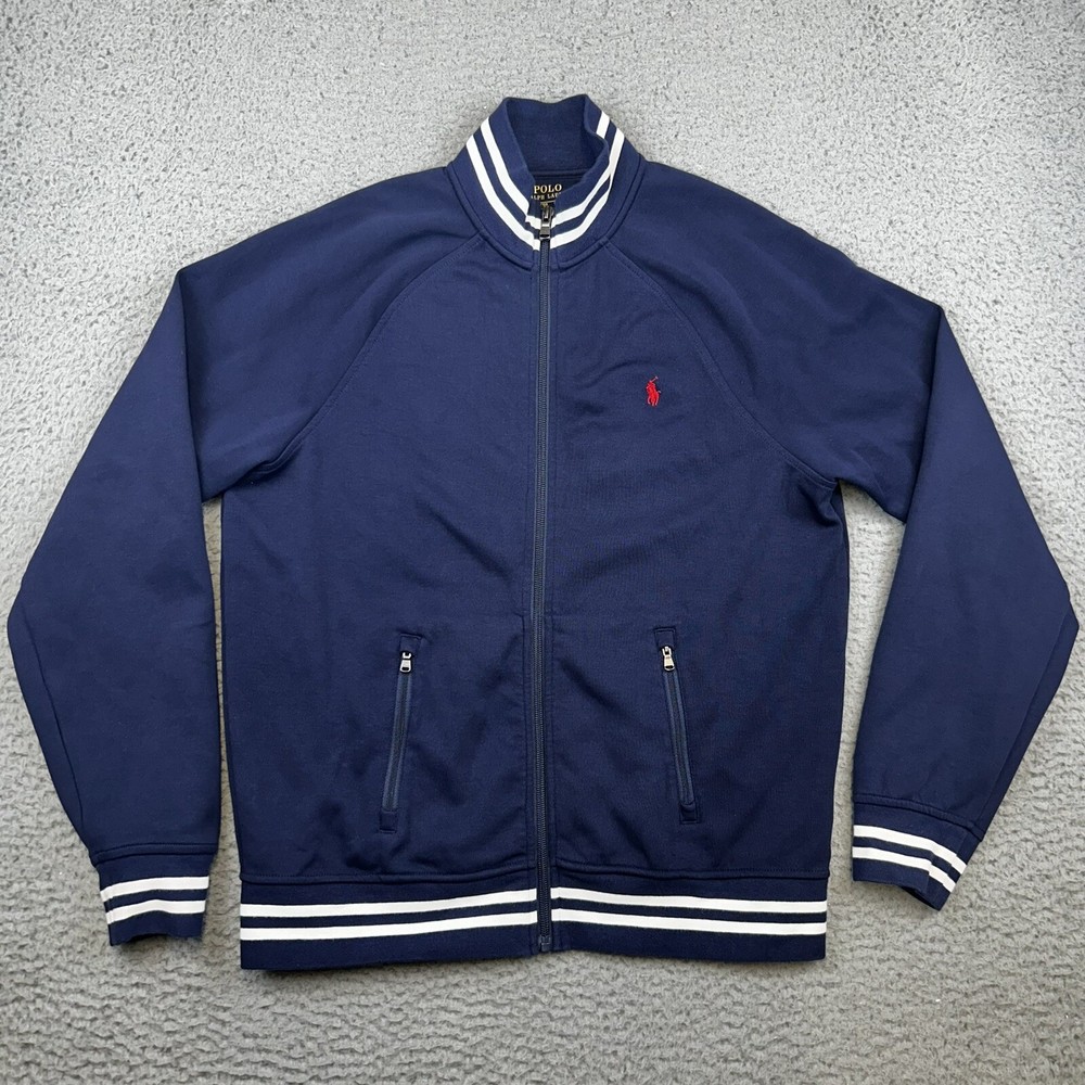 Polo Ralph Lauren Youth Boys Double-Knit Tech Track Varsity Jacket Size XL 18-20