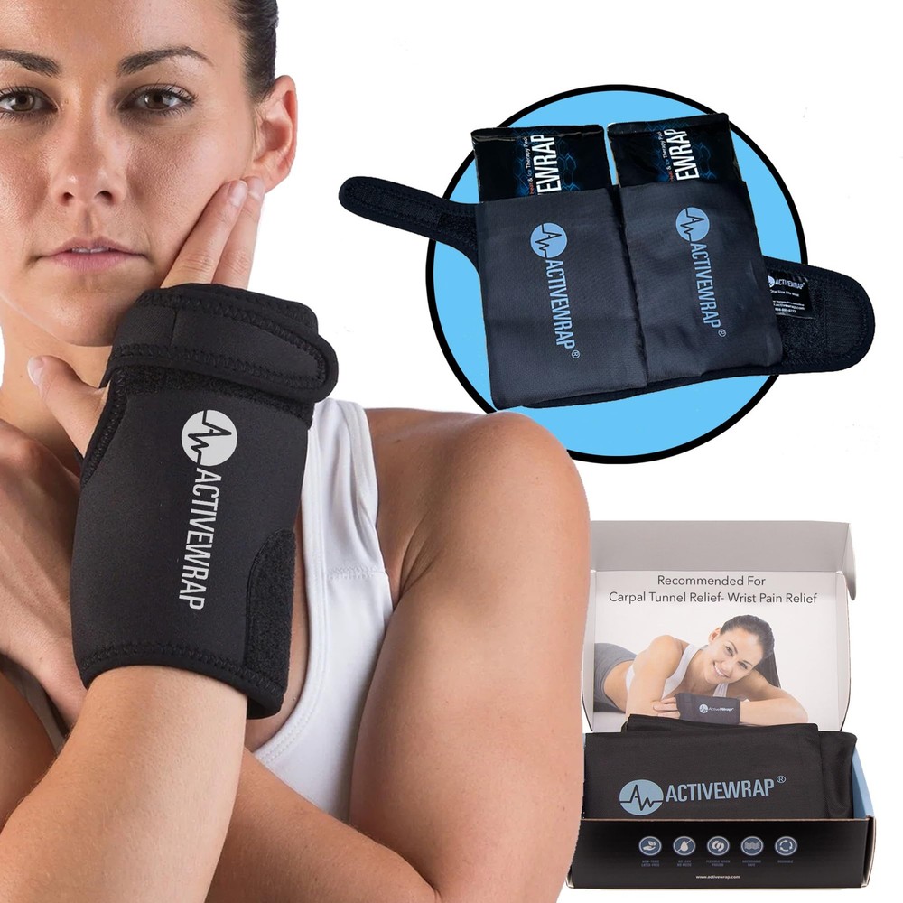 ActiveWrap Wrist Ice Pack Wrap – PT-Designed Gel Ice Packs for Hand & Wrist P...