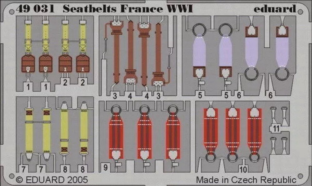 NEW - Eduard Photo Etch Kit 49031 Seatbelts France WWI Model Plane Detail - USA