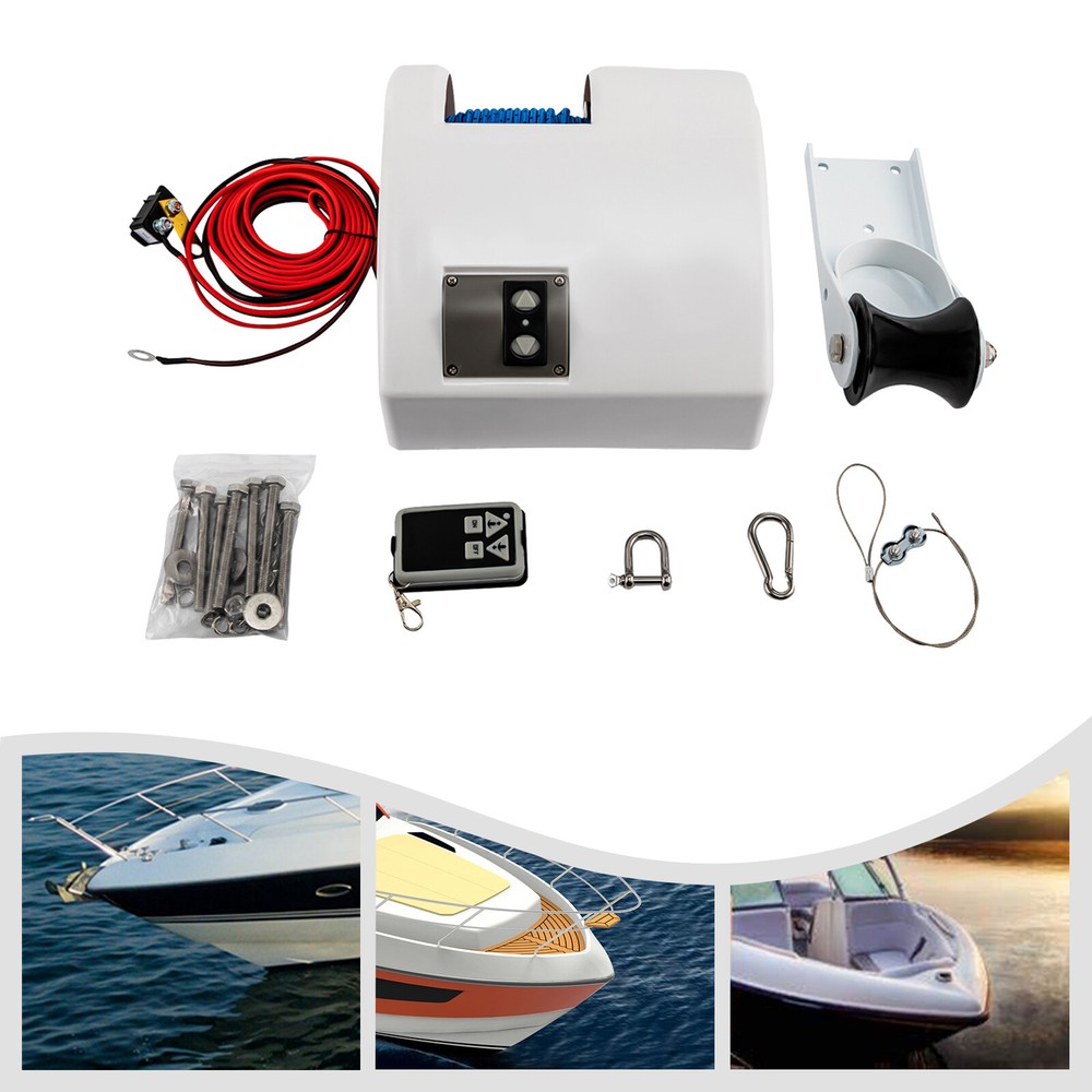 45 LB Saltwater Boat Electric Windlass Anchor Winch with Wireless Remote for Marine Use