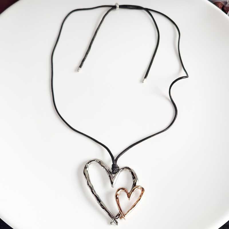 Chicos Minimalist Heart Pendant Necklace for Women Elegant Party Jewelry