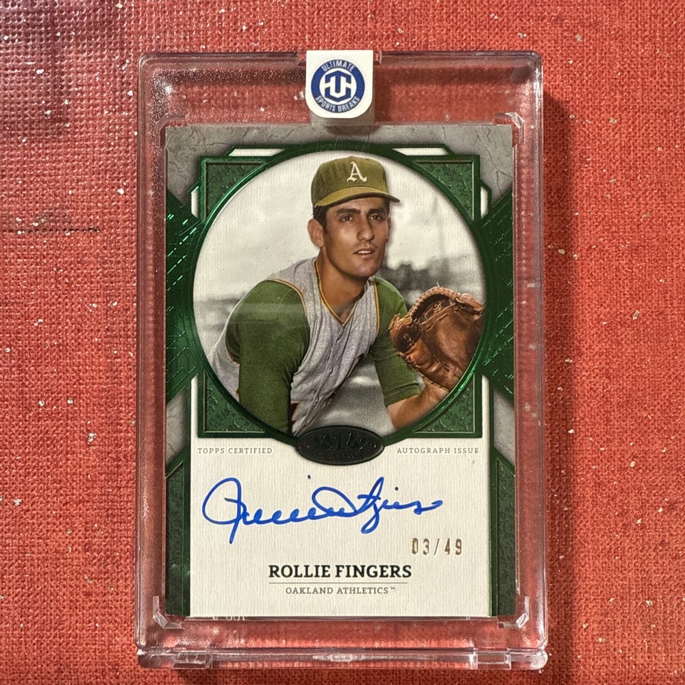 2024 Topps Tier One ROLLIE FINGERS Next Level AUTO Green /49 COLOR MATCH HOF