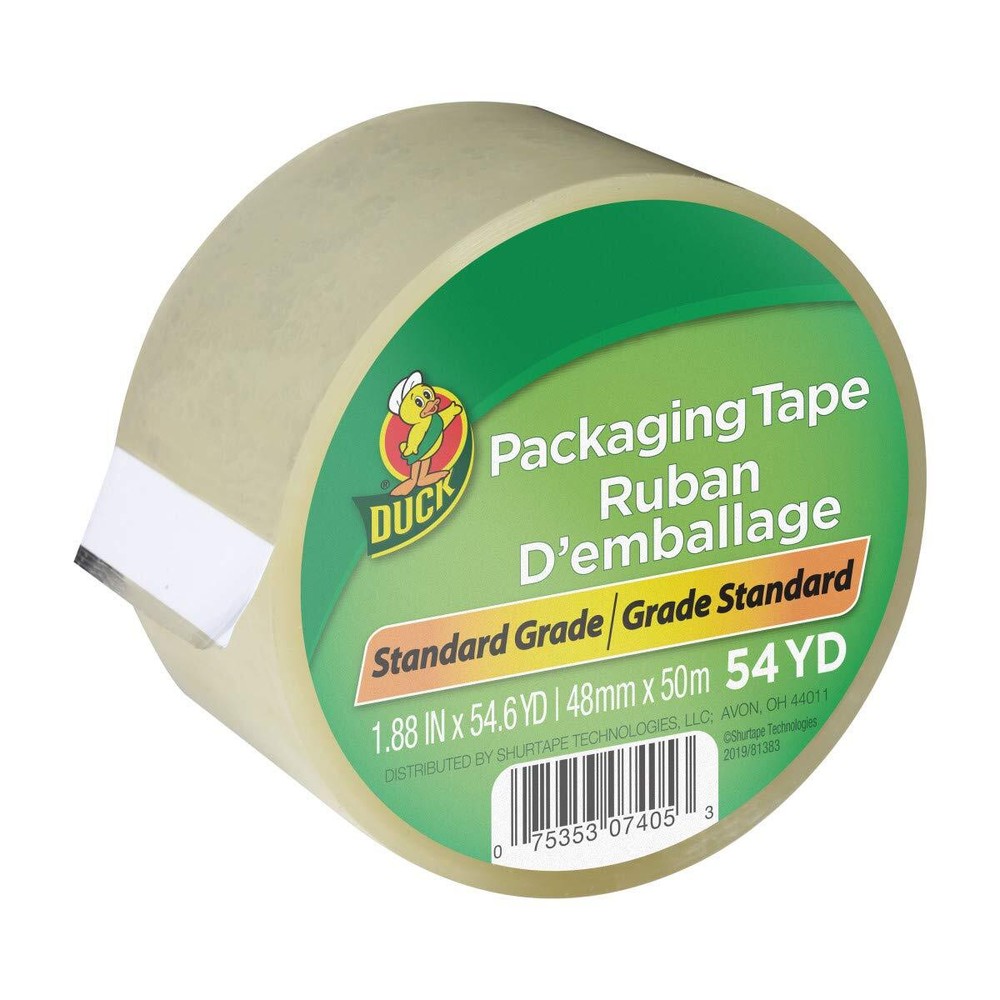 Duck Brand Standard Packaging Tape Refill, 1.88 Inch x 54.6 Yard, Clear, 1 Ro...
