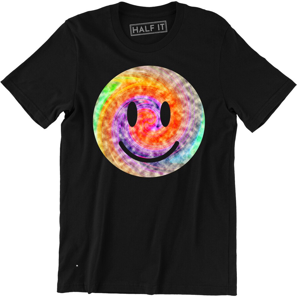 Happy Colorful Smile Face Emoji Emoticon Shirt Printed Funny Tee Men's T-shirt