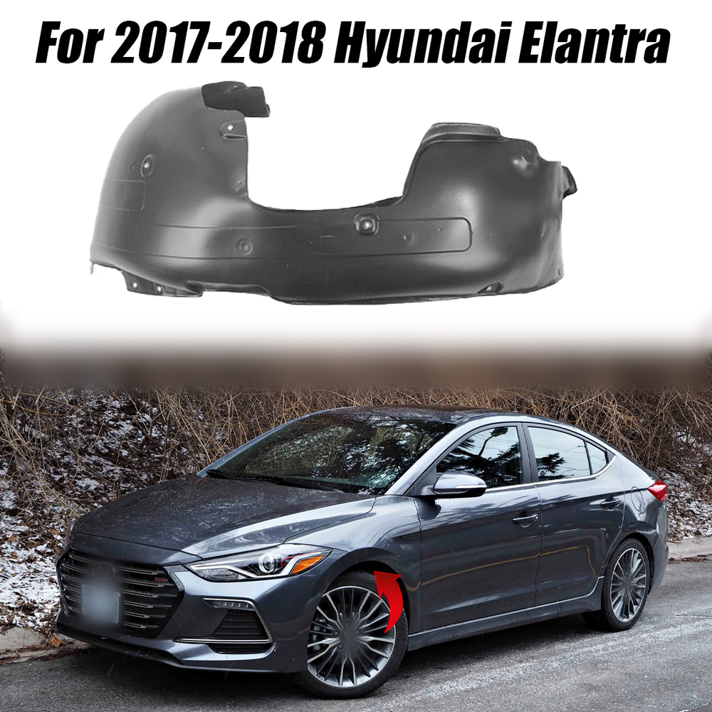 2017-2018 Hyundai Elantra Front Driver Side Fender Liner Splash Shield