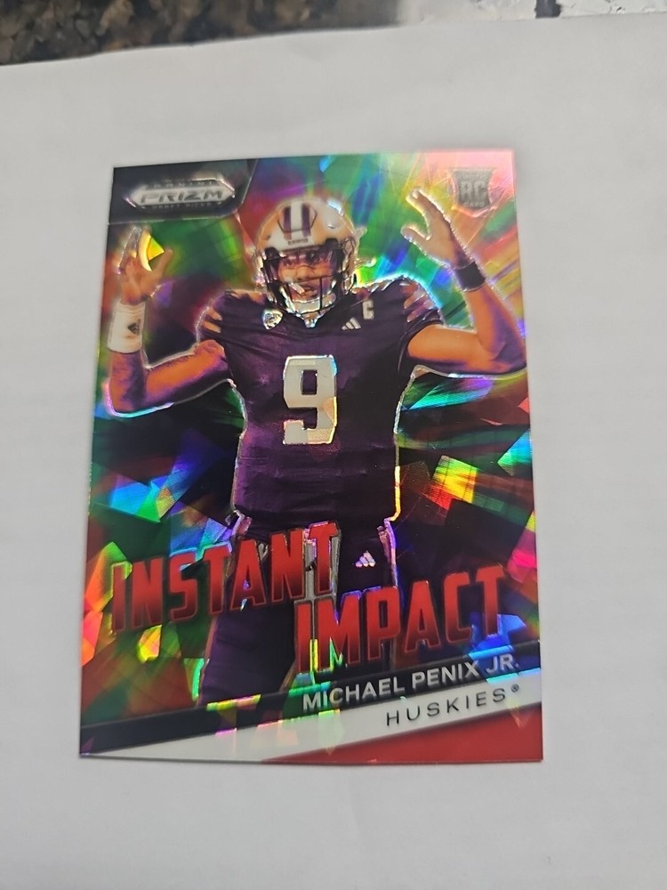 2024 Prizm Draft Picks Michael Penix Jr Red Ice RC Instant Impact #II-MPJ